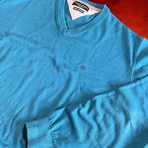 Mens Casa Moda Lightweight Classic Knit Pima Cotton V-Neck Sweater (XLarge)